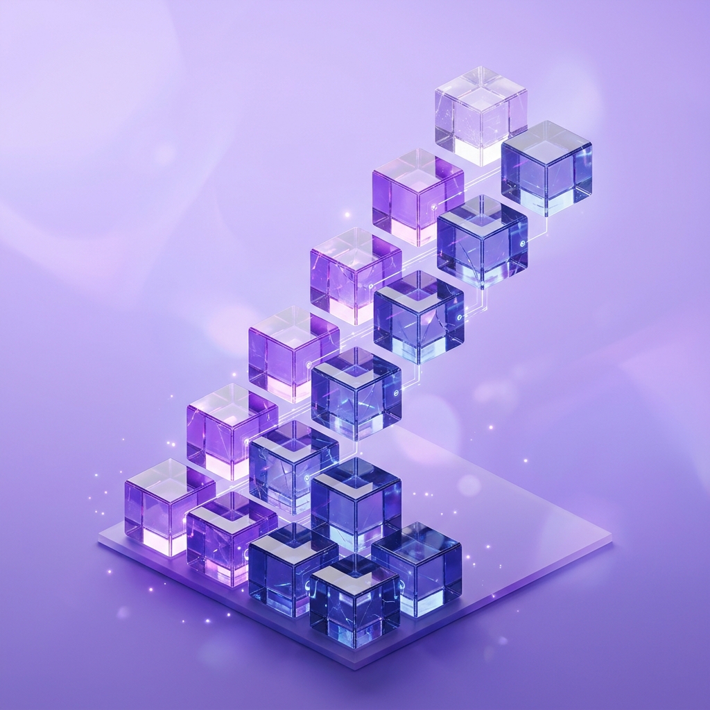 3D Blockchain illustration
