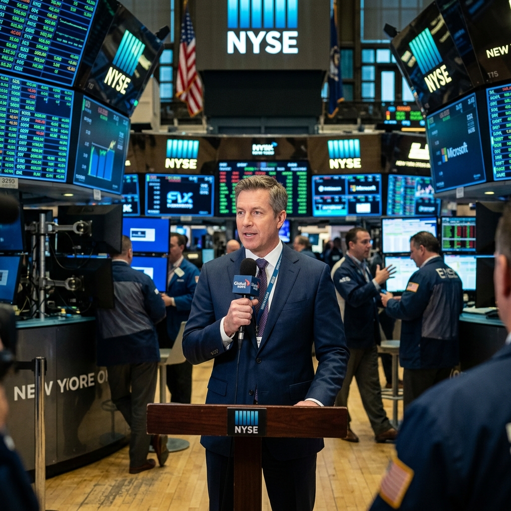 NYSE news broadcast